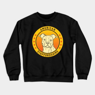 American Staffordshire Terrier Dog Portrait Crewneck Sweatshirt